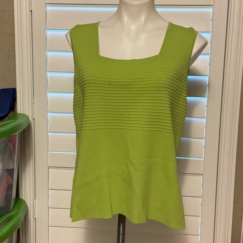 Cable & Gauge Lime Green Tank Top